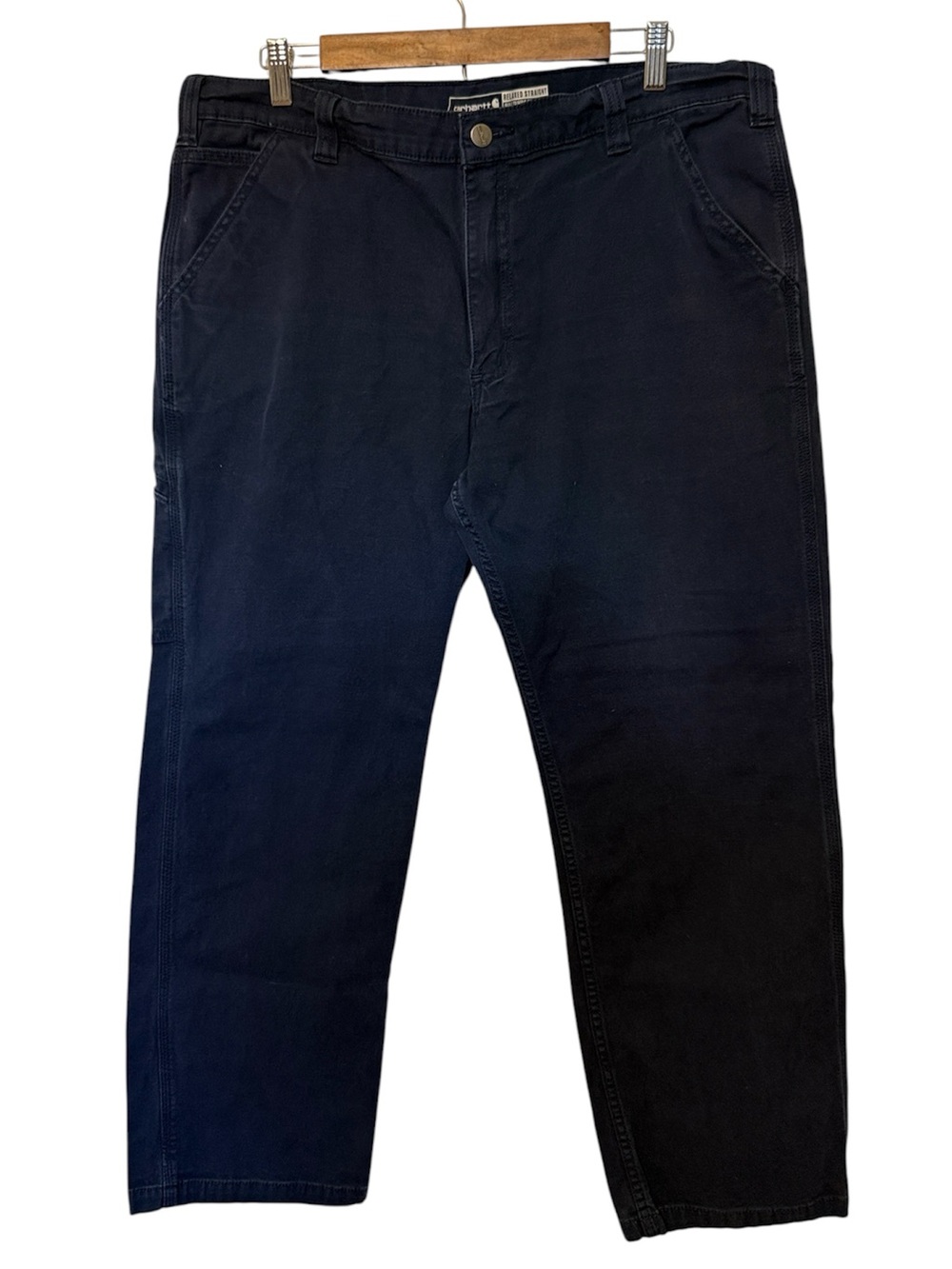 Carhartt Men’s Relaxed Straight Rigby Dungaree Pants Navy 38x30